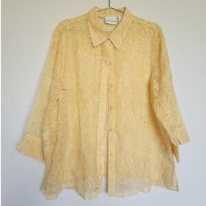 Vintage Alfred Dunner Sheer Burn Out Shirt